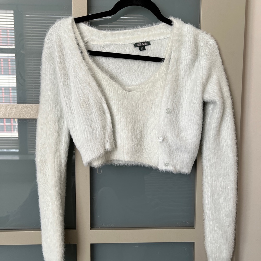 Wild Fable Cropped Cardigan And Cami Set